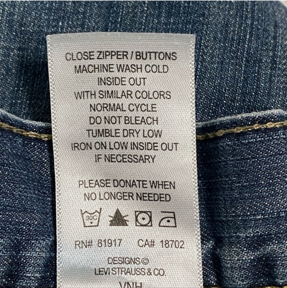 Levi’s 511 Skinny Jeans Distressed Med Wash Girl Size 14 Reg 27x27 - Picture 4 of 9